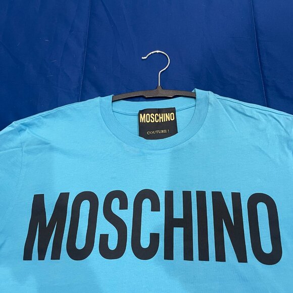 Moschino Couture Blue authentic T-Shirt (Medium) (Worn Once) - Picture 2 of 3